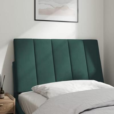 Hoofdbordkussen 90 cm fluweel donkergroen