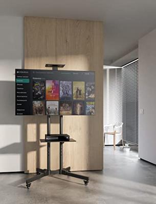 Equip 650603 70 Portable flat panel floor stand Zwart flat panel vloer standaard Equip 650603 70 Portable flat panel floor stand Zwart flat panel vloer standaard