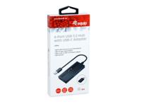 Equip 128956 USB 3.2 Gen 1-hub 4 poorten Zwart - thumbnail