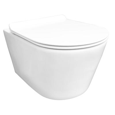 Rimless Wandcloset Wiesbaden Sity Met Toiletzitting Softclose En Quick Release Glans Wit Rimless Wandcloset Wiesbaden Sity Met Toiletzitting Softclose En Quick Release Glans Wit