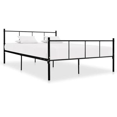 Bedframe metaal zwart 140x200 cm Bedframe metaal zwart 140x200 cm