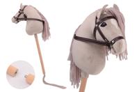 Holly Horse hobbypaard deluxe met stok - 80 cm - beige - thumbnail
