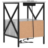 Nachtkastje Grijs sonoma 41,5 x 40,5 x 55 cm Bewerkt hout - thumbnail