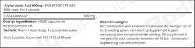 -Alpha Lipoic Acid 600mg 100v-caps