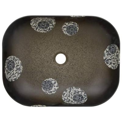 Opzetwasbak rechthoekig 48x37,5x13,5 cm keramiek meerkleurig
