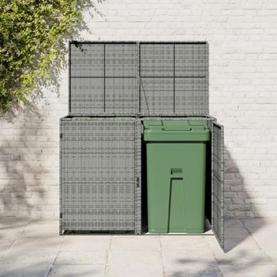 Containerberging dubbel 148x77x111 cm poly rattan antraciet Containerberging dubbel 148x77x111 cm poly rattan antraciet