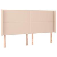 Hoofdbord LED 183x16x118/128 cm kunstleer cappuccinokleurig - thumbnail
