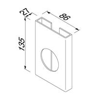 Hygiënezakjeshouder Geesa Nemox Geborsteld Zwart - thumbnail