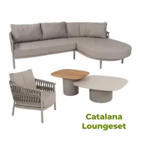 Loungeset Catalana Cloud Set 5 delig 4SO Bank Stoel Tafel Buiten Tuin 4 Seasons Outdoor - thumbnail