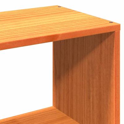 Bedframe zonder matras massief grenenhout wasbruin 120x190 cm