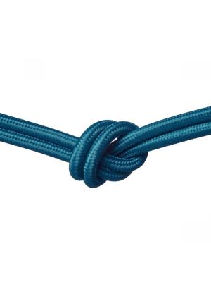 Strijkijzersnoer 3-aderig per meter petrolblauw