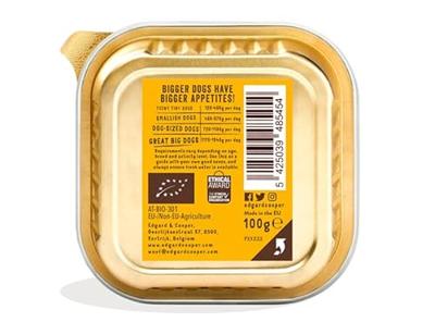 Edgard & Cooper hond Biologische Kalkoen kuipje 17 x 100gr