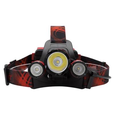 BORUIT 3LEDs 5000LM High-power Strong Light USB Charging Treasure Night Riding Fishing Headlight (Koplamp) BORUIT 3LEDs 5000LM High-power Strong Light USB Charging Treasure Night Riding Fishing Headlight (Koplamp)