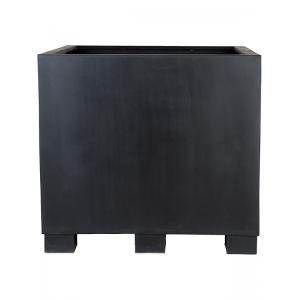 Pottery Pots Jumbo Feet 110x110x100 cm zwart vierkante plantenbak