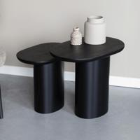 ZILT Bijzettafel 'Arick' Mangohout, Set van 2 stuks - thumbnail