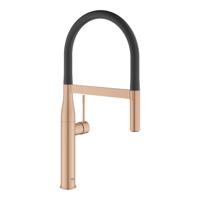 Keukenmengkraan GROHE Essence New Professionele Spray Warm Sunset Geborsteld - thumbnail