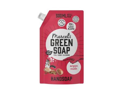 Marcel's Green Soap Handzeep argan & oudh navul 500 Milliliter