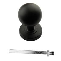 HDD Pro Voordeurknop Top B 50 Op Rozas Zwart Structuur UV - thumbnail