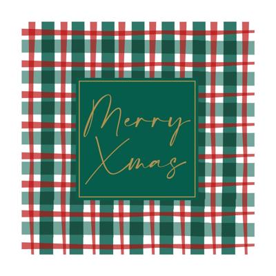 Duni Servetten Xmas Check 24x24cm