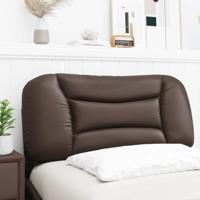 Hoofdbordkussen 90 cm kunstleer bruin - thumbnail