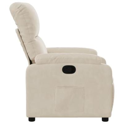 Fauteuil verstelbaar microvezelstof beige