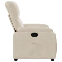 Fauteuil verstelbaar microvezelstof beige - thumbnail