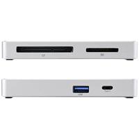 Renkforce RF-PCR-400 Externe geheugenkaartlezer / hub USB-C 3.2 Gen 1, USB-A Zilver - thumbnail