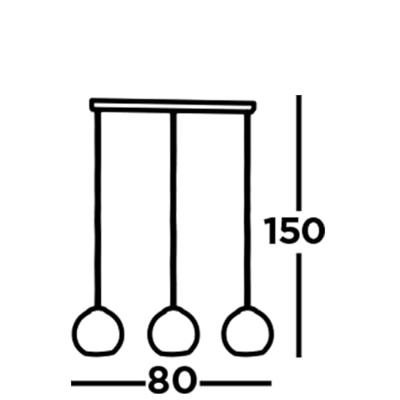 Searchlight HanglampBalls 3-lichts - 1623-3AM