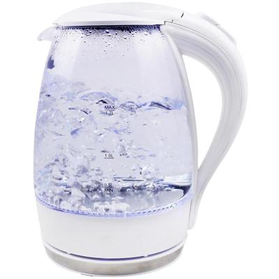 Waterkoker met LED-verlichting - 1.7L - 2200W - Wit Glazen Design