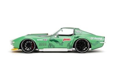 JADA TOYS Street Fighter 1969 Chevrolet Corvette Stingray ZL1 met Cammy White figuur Kant-en-klaar model Personenauto (model) JADA TOYS Street Fighter 1969 Chevrolet Corvette Stingray ZL1 met Cammy White figuur Kant-en-klaar model Personenauto (model)