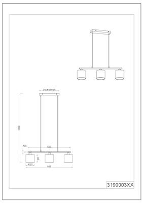 Trio HanglampJulieta 3-lichts - 319000344