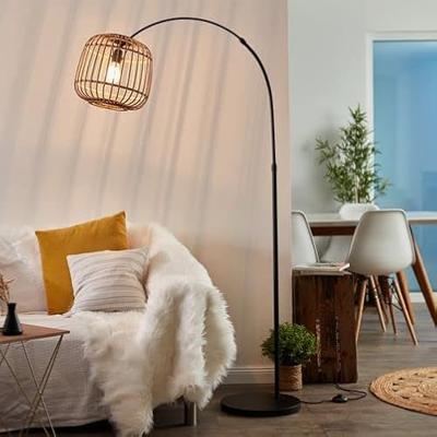 Brilliant Rotan booglampNikka 171cm - 93178/76