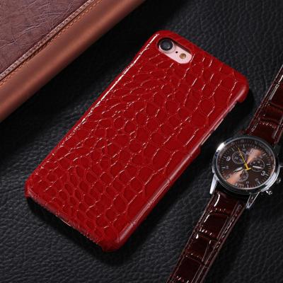 iPhone 6 & 6S Krokodil patroon Kunststof back cover Hoesje (rood)