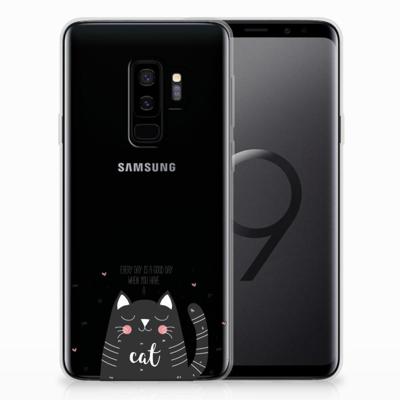 Samsung Galaxy S9 Plus Telefoonhoesje met Naam Cat Good Day Samsung Galaxy S9 Plus Telefoonhoesje met Naam Cat Good Day