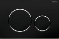 Geberit Sigma 20 bedieningspaneel mat zwart/chroom voor Sigma reservoirs 8cm (UP720) en 12cm (UP320) - thumbnail