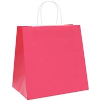 VidaXL Papieren zakken 250 st met hengsels 54x15x49 cm roze - thumbnail