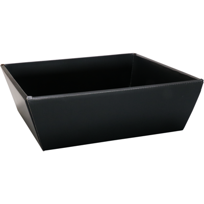 Mand | golfkarton | biermand | 31x29x10cm | vierkant | zwart | 40 stuks