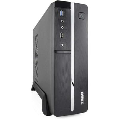 ATX Mini tower Behuizingmet voeding TooQ TQC-3005U3 Slim USB 3.0 Zwart 500 W