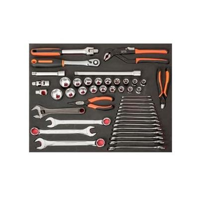 Bahco Foaminlay Fit&Go 3/3 met doppen en toebehoren 1/2" | sleutels en tangen - 46-delig - FF1A37