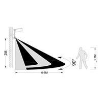 Eglo Led muurspotPalosco 6w - 3000K met bewegingssensor zwart - 98738 - thumbnail