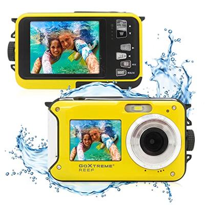 GoXtreme Reef Yellow Digitale camera 24 Mpix Geel Full-HD video-opname, Waterdicht tot 3 m, Onderwatercamera, Schokbestendig, Met ingebouwde flitser GoXtreme Reef Yellow Digitale camera 24 Mpix Geel Full-HD video-opname, Waterdicht tot 3 m, Onderwatercamera, Schokbestendig, Met ingebouwde flitser