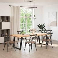 Eettafelpoten 2 st U-vormig 90x(72-73) cm staal zwart - thumbnail