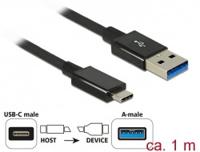 Delock 83983 USB-kabel USB-A stekker, USB-C stekker 1.00 m Zwart - thumbnail