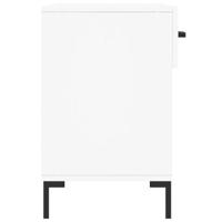 Schoenenbank 102x35x55 cm bewerkt hout wit - thumbnail