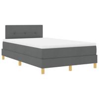 Boxspring bed met matras Donkergrijs 120 x 200 cm Stof - thumbnail