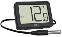 TFA Dostmann Digitales Innen-Außen-Thermometer Thermometer Zwart - thumbnail