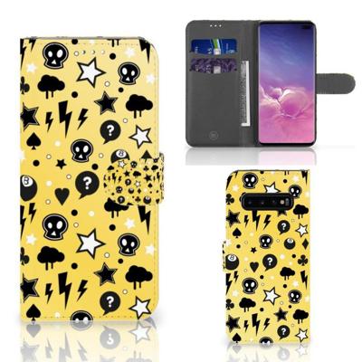 Telefoonhoesje met Naam Samsung Galaxy S10 Plus Punk Geel Telefoonhoesje met Naam Samsung Galaxy S10 Plus Punk Geel