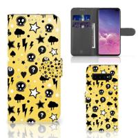 Telefoonhoesje met Naam Samsung Galaxy S10 Plus Punk Geel - thumbnail