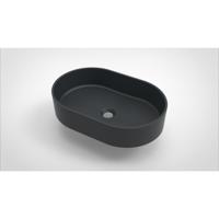 Opbouw Waskom Arcqua Case Ovaal 55x36 cm Mat Antraciet Arcqua - thumbnail