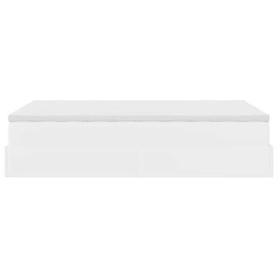 Ottoman bed met matras 120x190 cm kunstleer wit